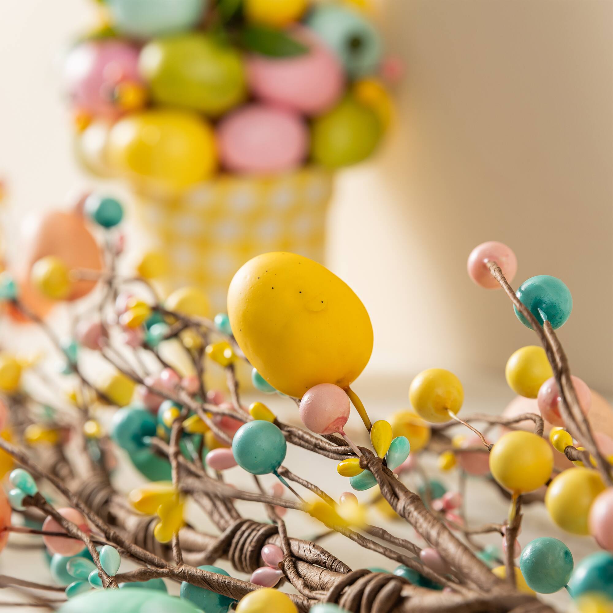 Glitzhome® 6ft Easter Egg & Berries Garland